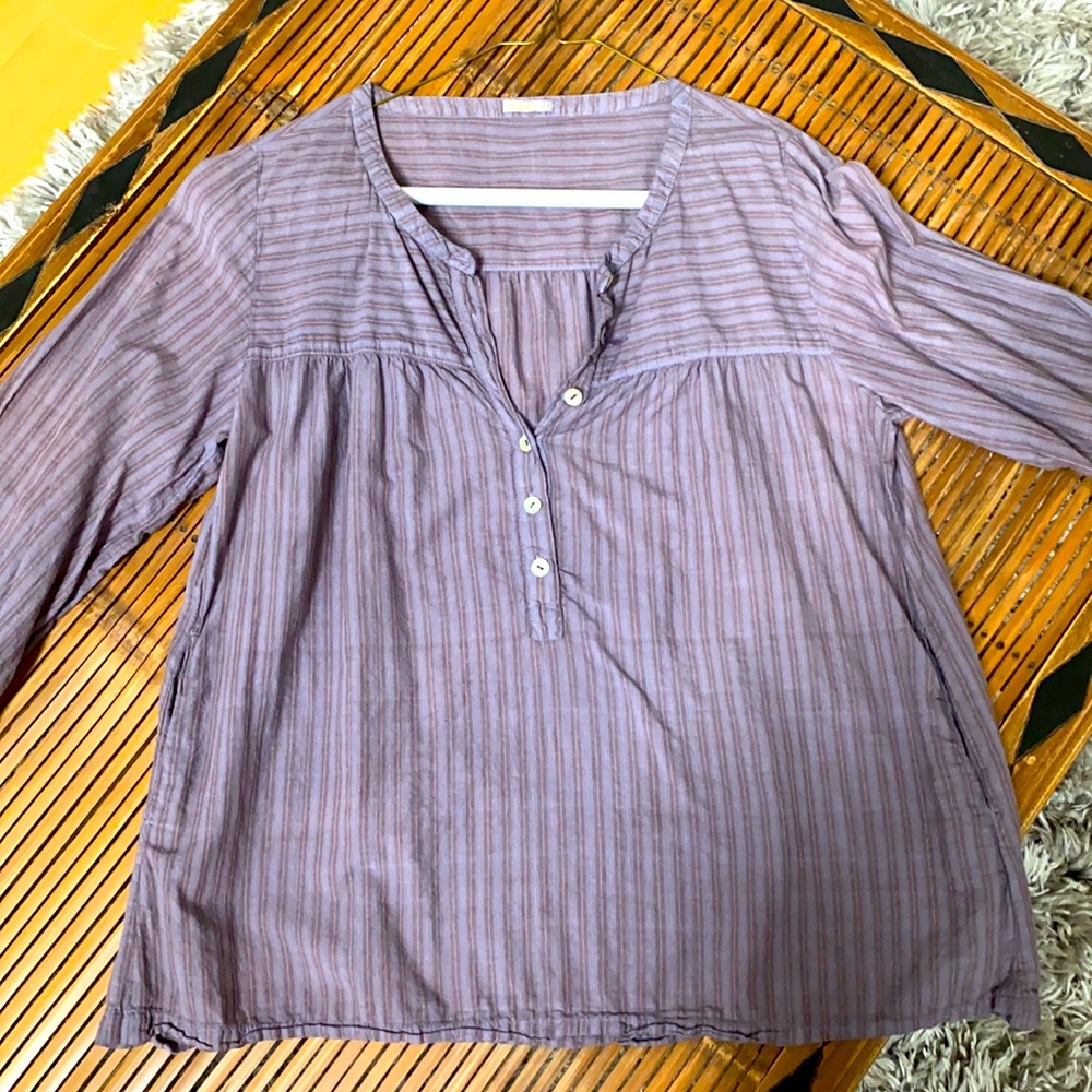 Cotton pullover blouse
